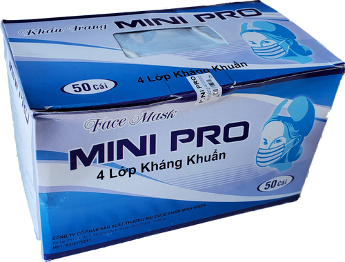 Disposable Fabric Face Mask Anti-bacteria (50 pc / Box) #Mini Pro
