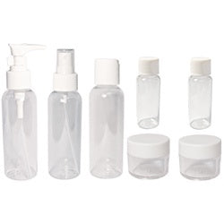 SnS Travel Bottle Set of 7 Bottles and Jars #8069