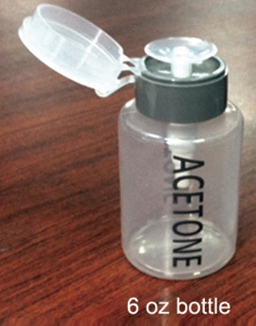 PLASTIC ACETONE PUMP 6 OZ MJ-6ACE GRAY-Beauty Zone Nail Supply