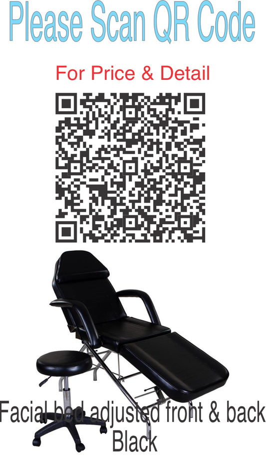 Facial bed adjusted front & back Black
