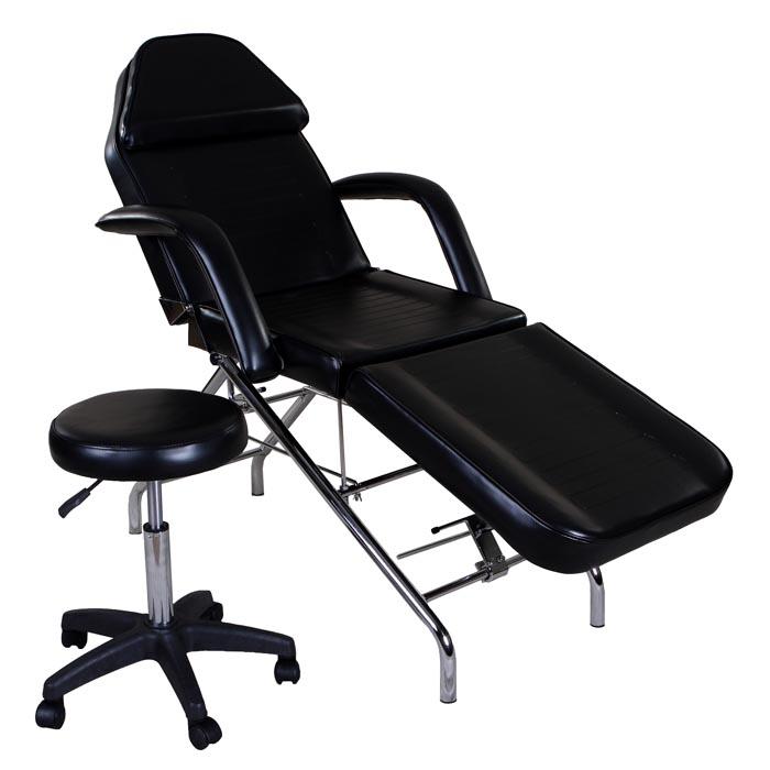 Facial bed adjusted front & back Black