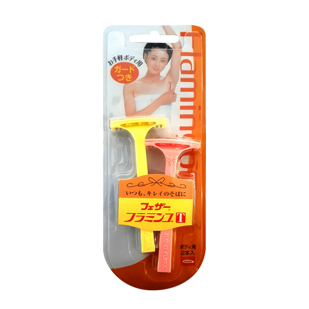 Feather Flamingo T Razor With Guard For Body Shaving