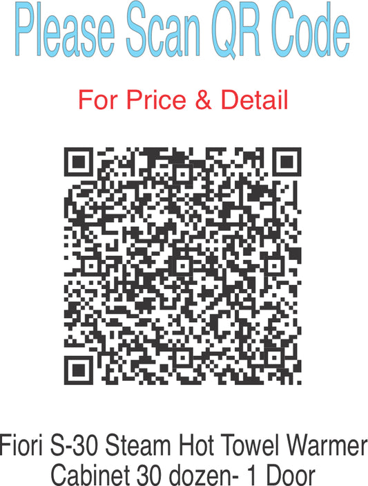 Fiori S-30 Steam Hot Towel Warmer Cabinet 30 dozen- 1 Door