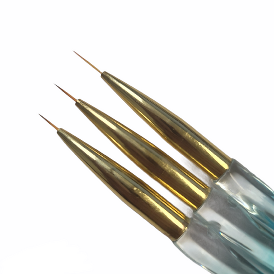 GB1001 Nail Art Brush (3pcs/set) Blue handle