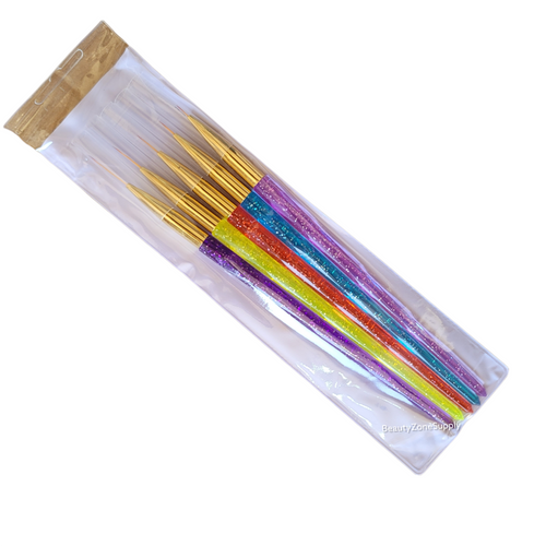 GB1005 Nail Art Brush (5pcs/set) mix color handle