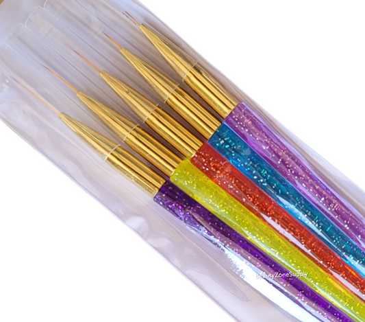 GB1005 Nail Art Brush (5pcs/set) mix color handle