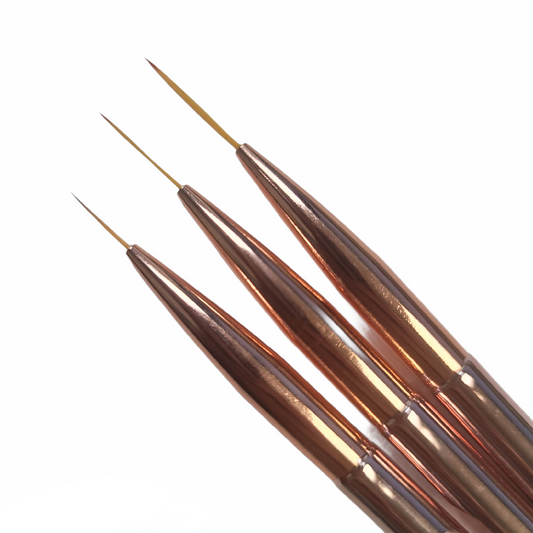 GB11 Nail Art Brush (3pcs/set) gold handle