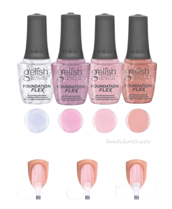 Gelish Brush On Foundation Flex Gel Clear 15 ml 0.5oz #1148015