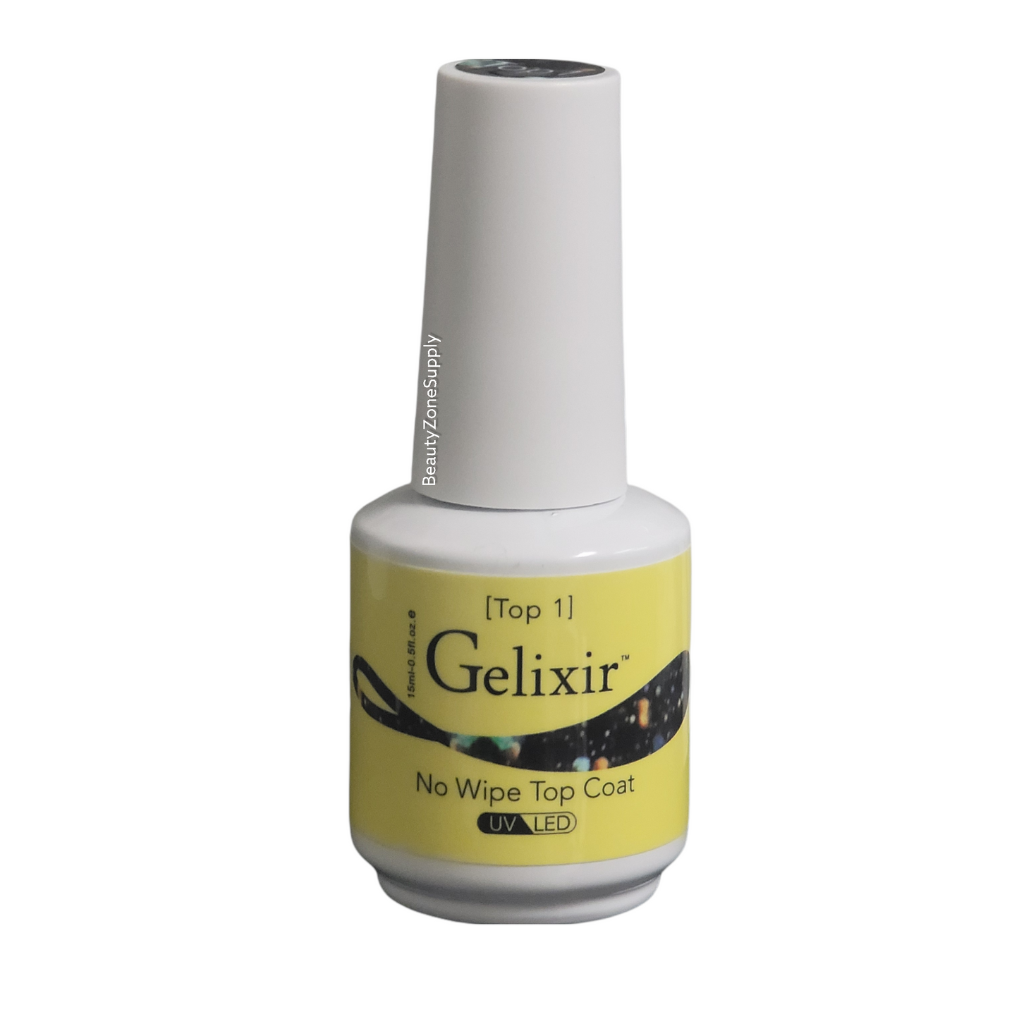 Gelixir Top Coat No-wipe With Glitters (Top 1) 15 mL / 0.5 oz