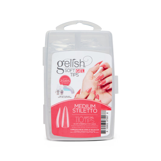 Harmony Gelish Soft Gel Tips Medium Stiletto 110 ct #1270004