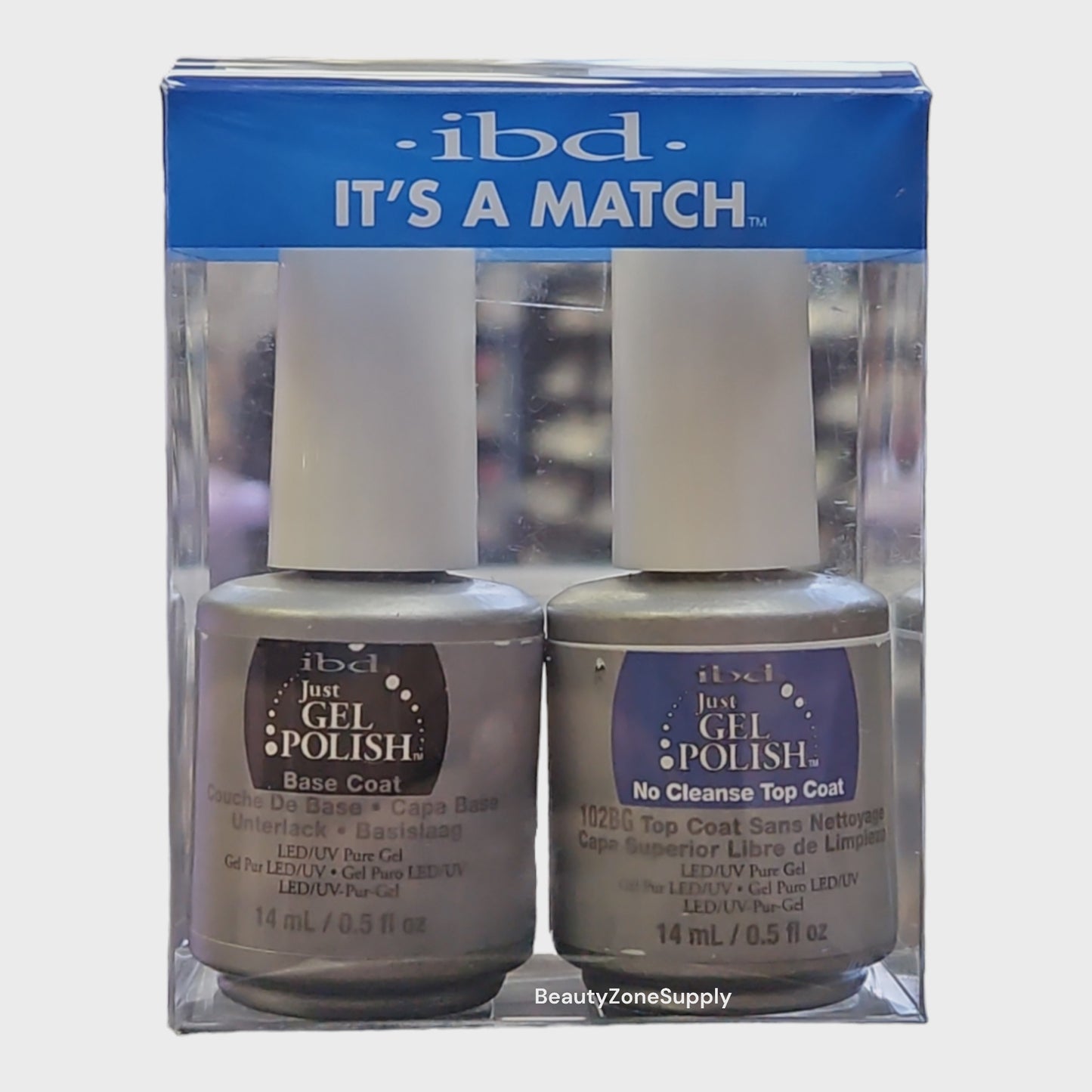 ibd Just Gel Polish Duo Base & No Cleanse Top Coat #37625