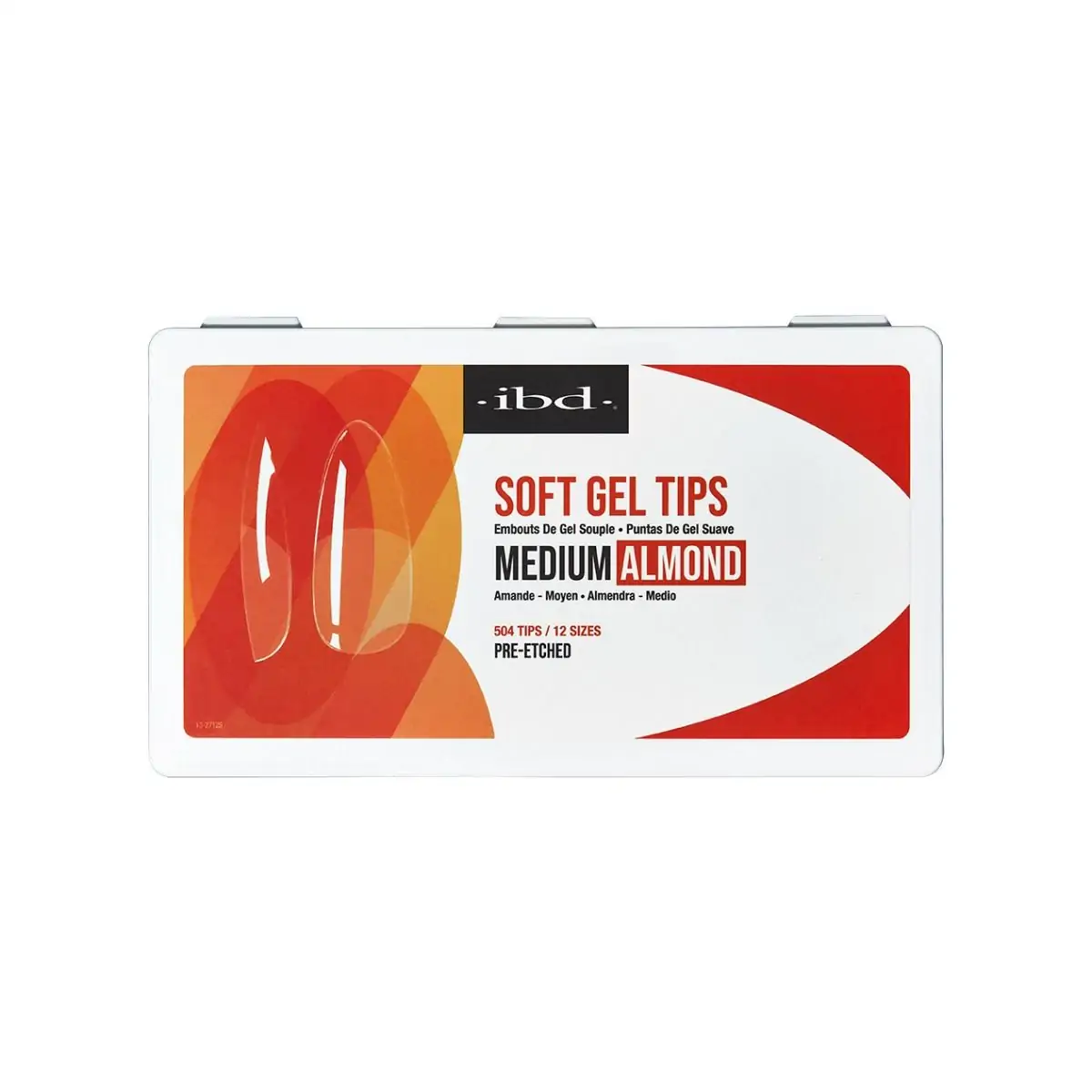 Ibd Clear Soft Gel Tips 504 Box Medium Almond #36206