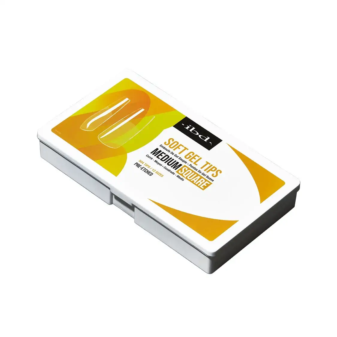 Ibd Clear Soft Gel Tips 504 Box Medium Square #36207