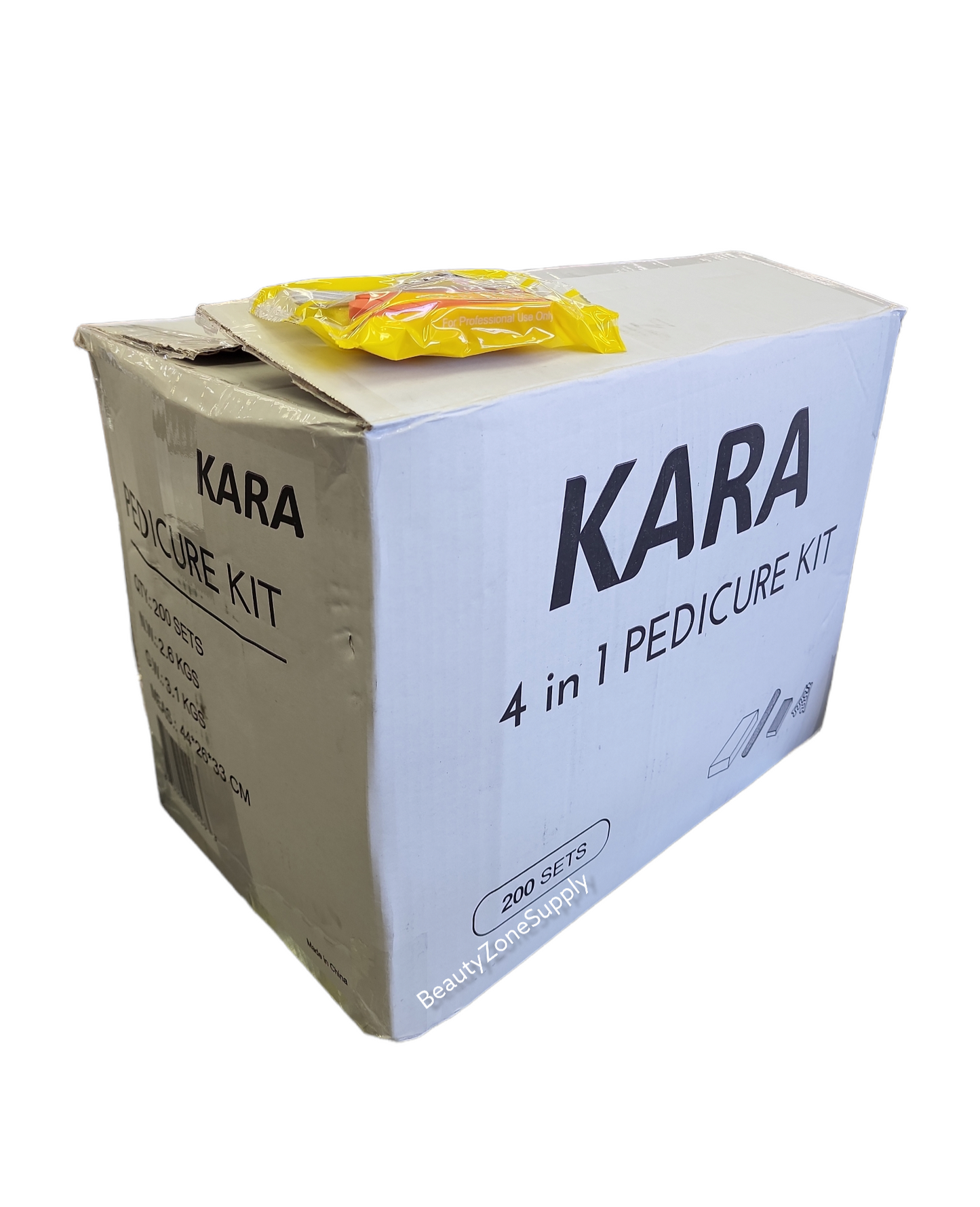 Kara Pedicure Kit 4 Yellow (Pumice-Buffer-File-Toe) 200 set #KA1