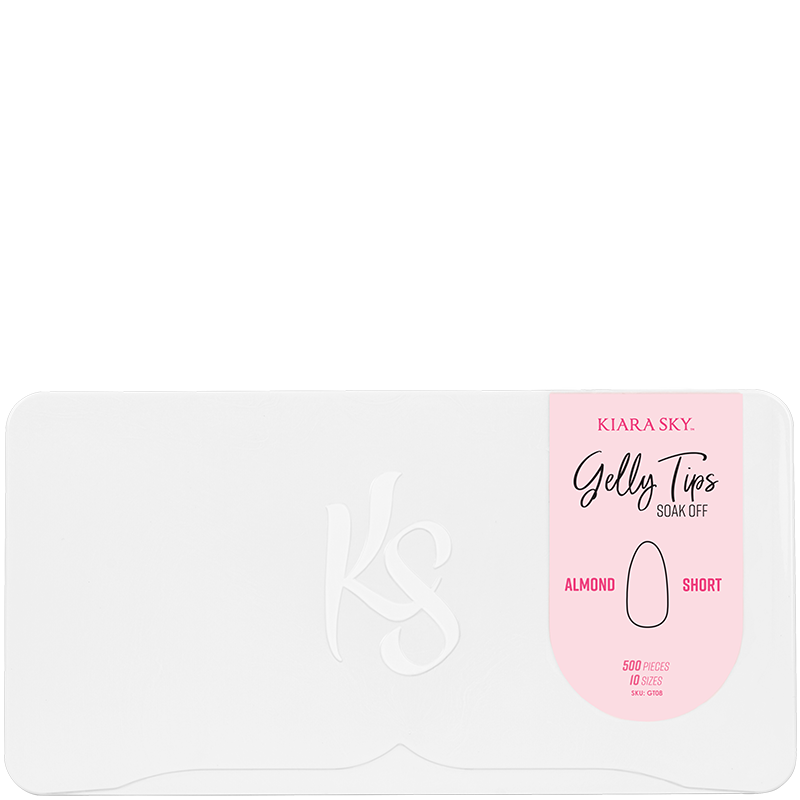 Kiara Sky Gelly Tip Short Almond 500 tips #GT08