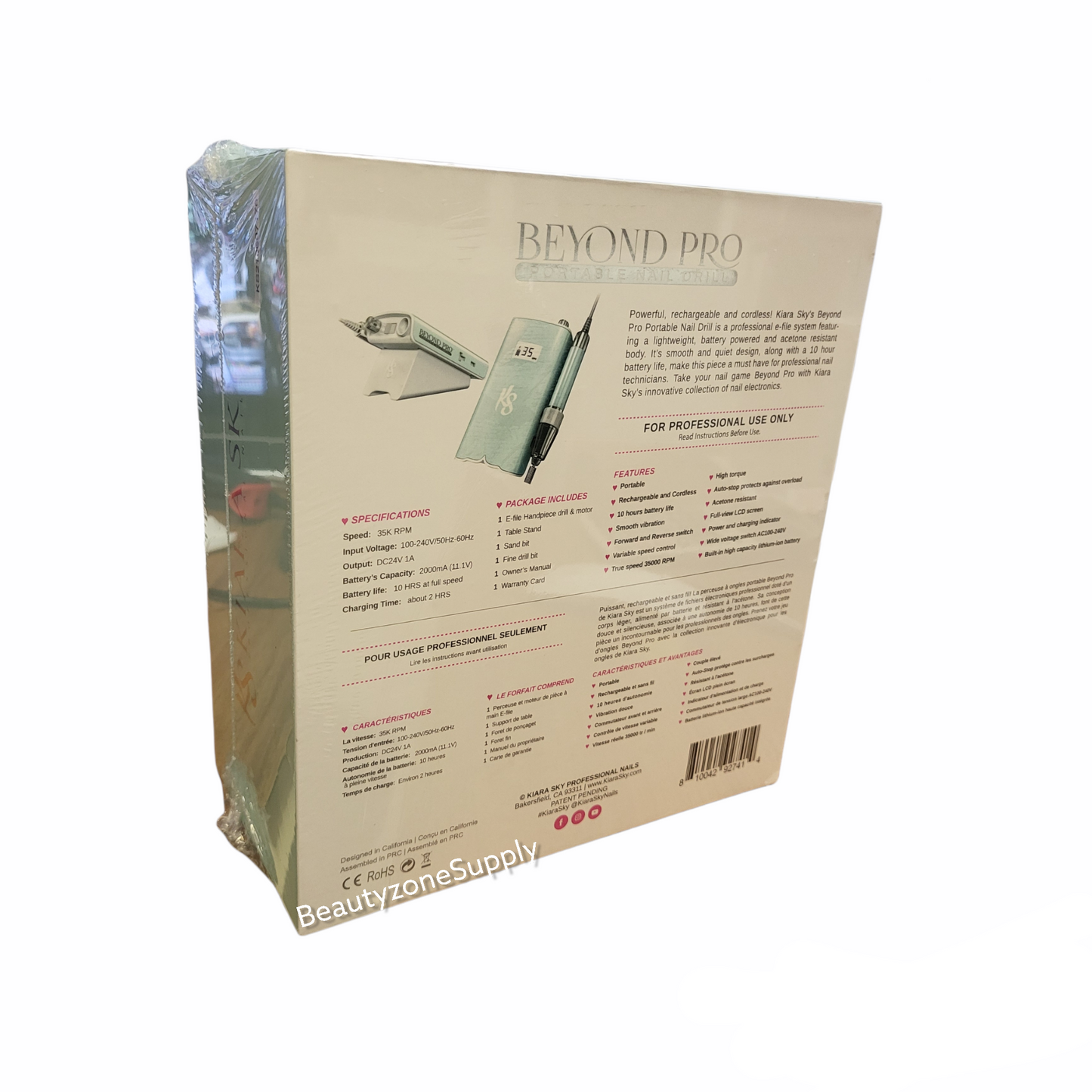 Kiara Sky Nail File Drill Portable Machine Blue