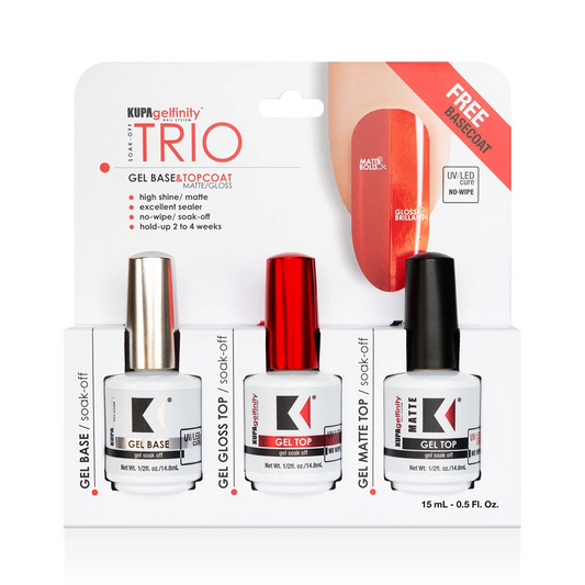 Kupa Gelfinity Trio Pack Top & Base & Matte-Beauty Zone Nail Supply