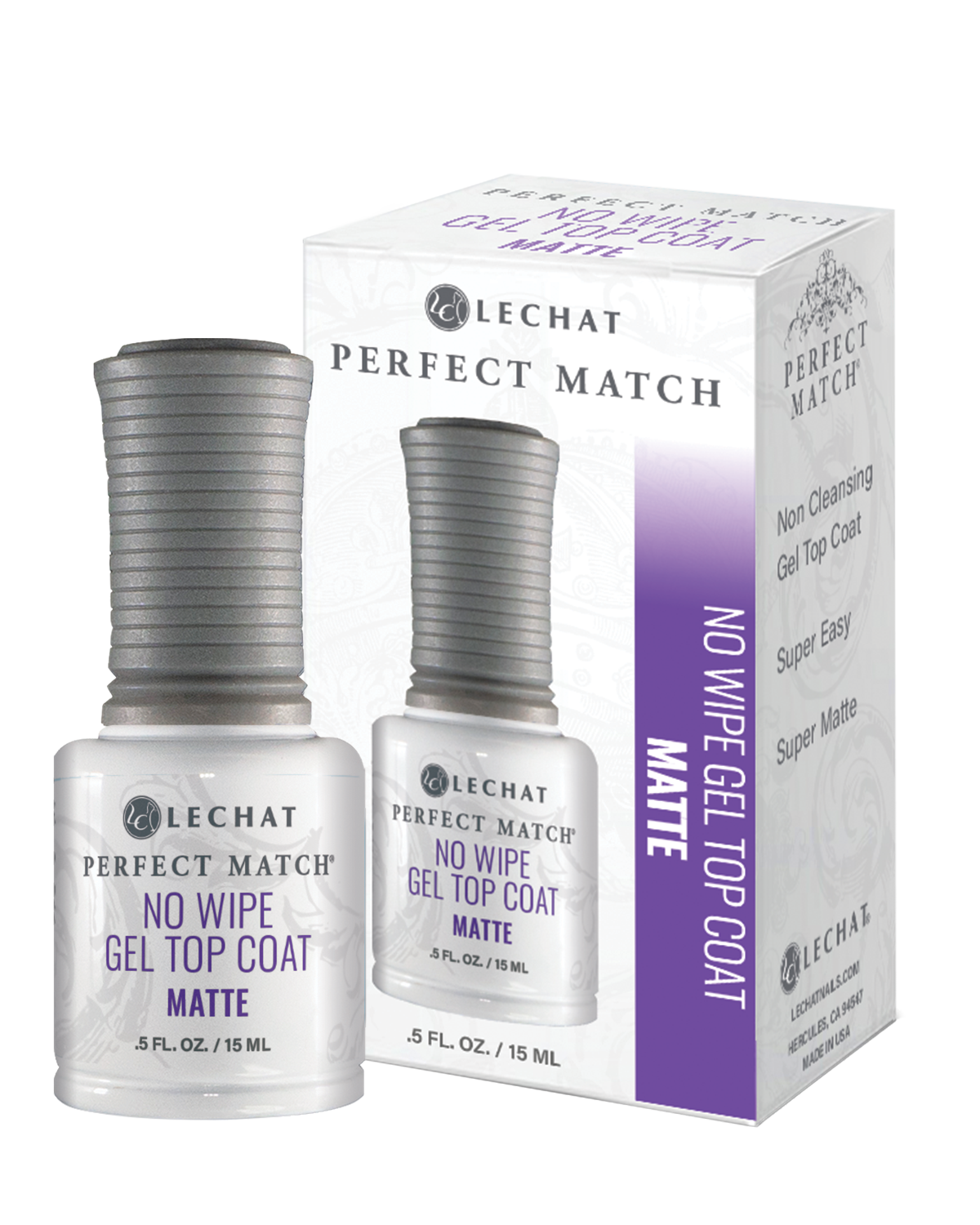 Lechat Perfect Match Perfect Match No-Wipe Gel Top Coat Matte 0.5 oz PMMTC