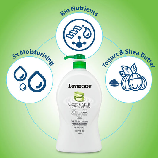Lover's Care Goat's Milk Shower Cream Aloe Vera 1200 mL. 40.7 oz #231US