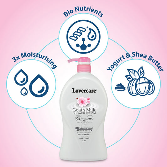 Lover's Care Goat's Milk Shower Cream Cherry Blossom 1200 mL. 40.7 oz #234US