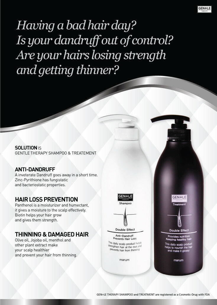 Marum Gentle Therapy Shampoo Treatment (750ml) for Hair losing