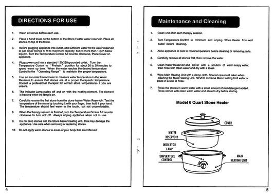 Hot Stone Warmer Heater 6 Quart #SH06-Beauty Zone Nail Supply