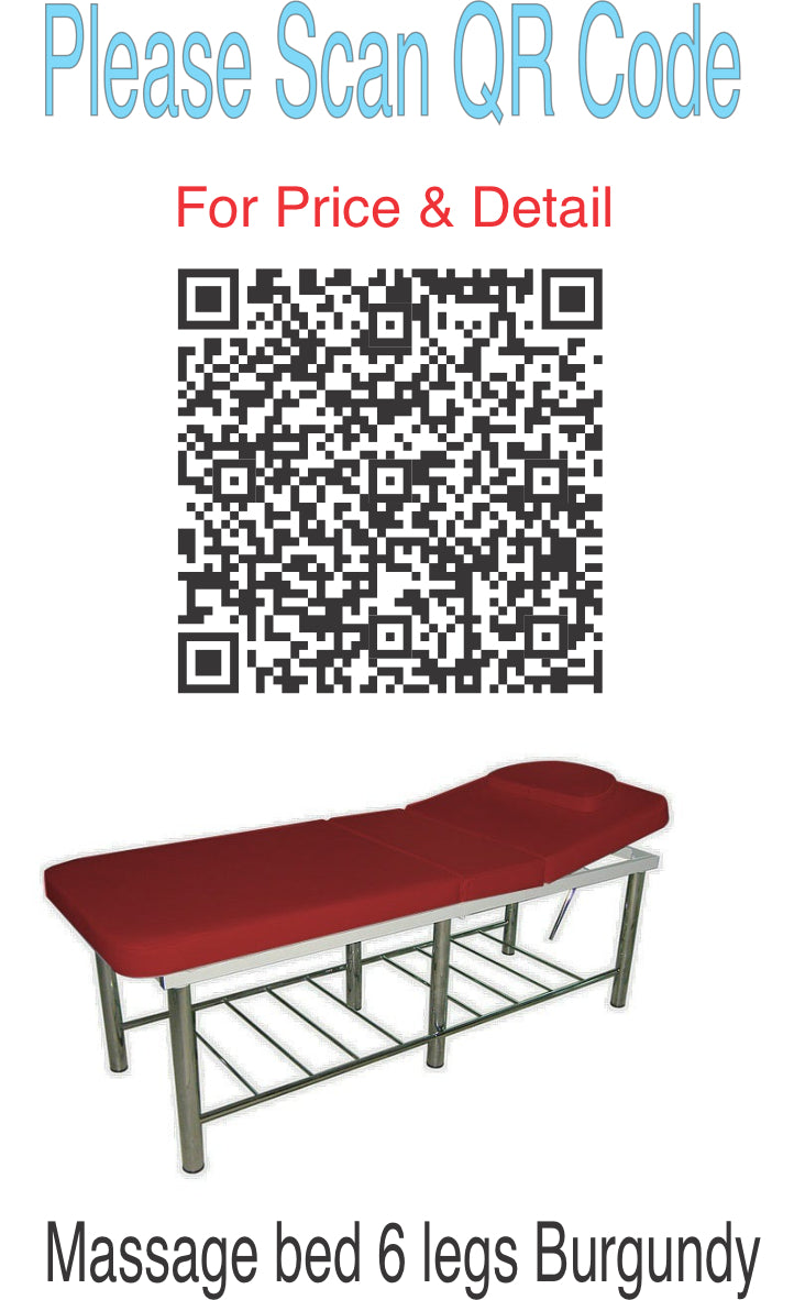 Massage bed 6 legs burgundy #k-26814