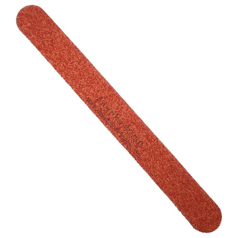 Monika Nail File 7" 80/80 Red Mylar-Beauty Zone Nail Supply