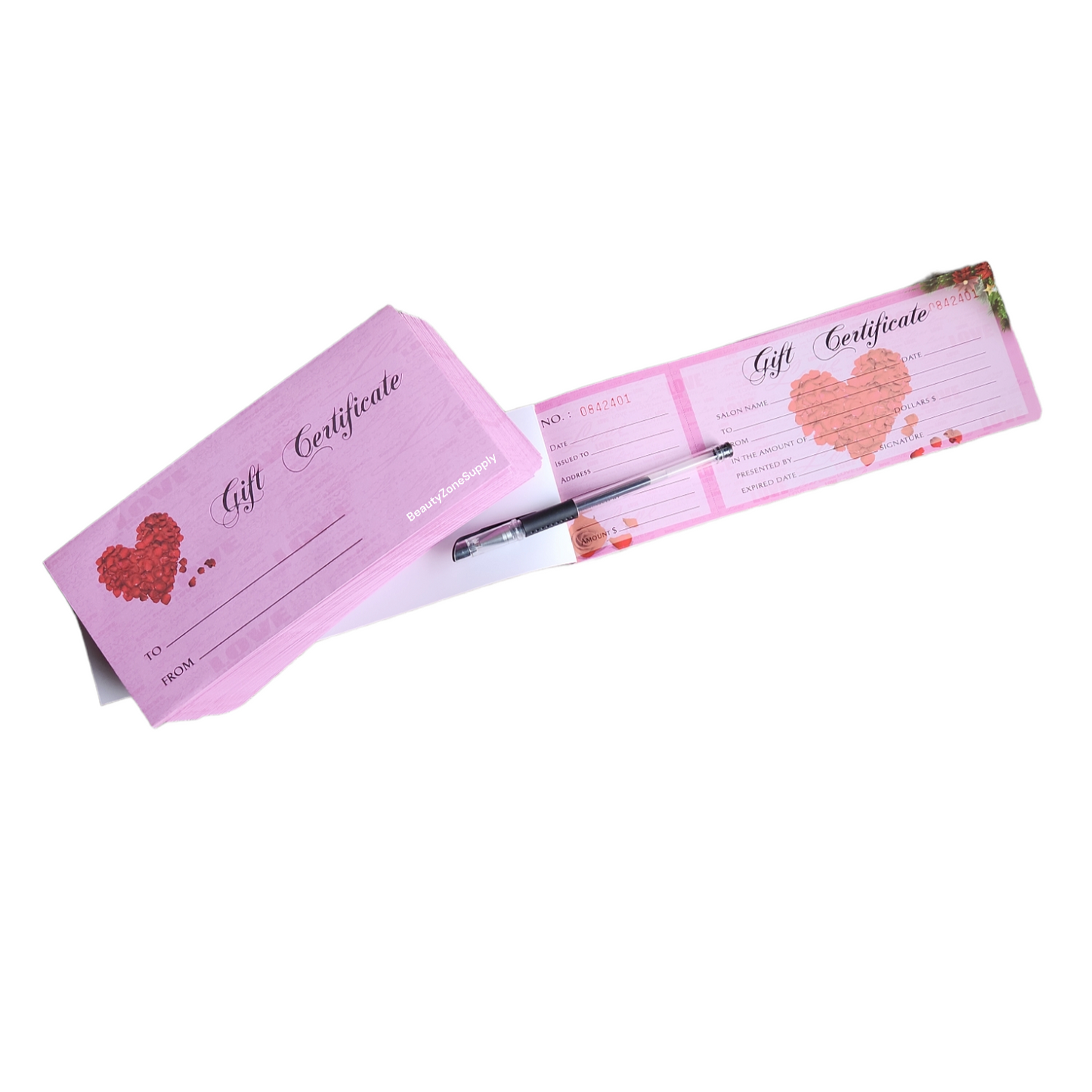 Nail Salon Gift certificate with Pen GC02