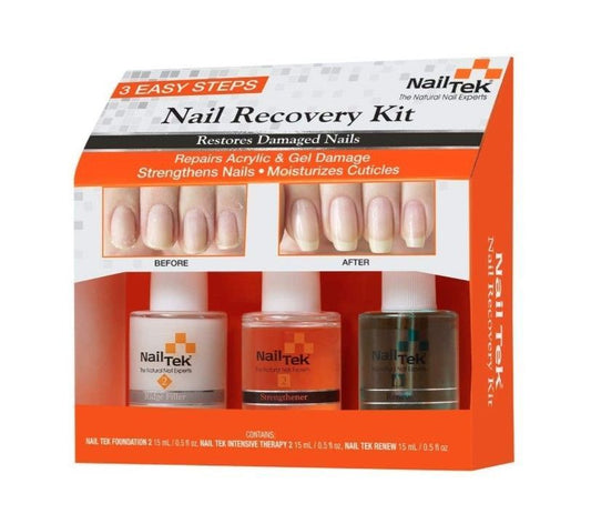 Nail Tek Restore Damaged Nails Kit - Intensive Therapy 2 + Foundation 2, Renew 55840