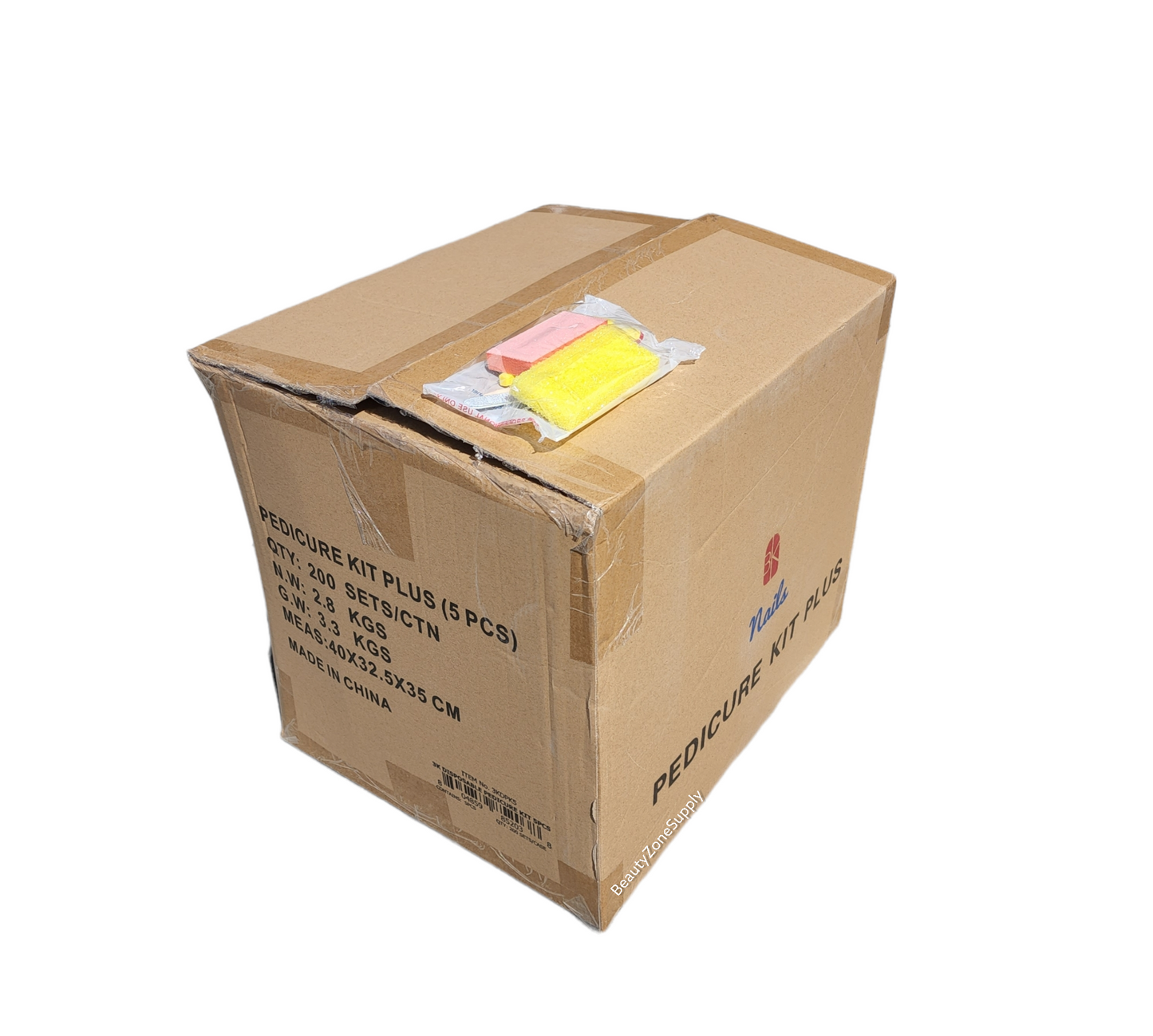Pedicure Kit 5 3K (Pumice-Buffer-File-Pusher-toe) Case 200 set#3K5