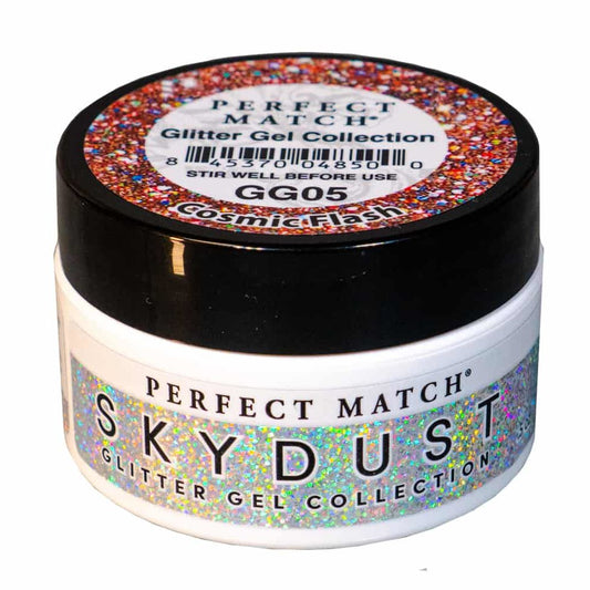 Perfect Match Glitter Gel Skydust Cosmic Flash GG05-Beauty Zone Nail Supply