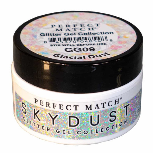 Perfect Match Glitter Gel Skydust Glacial Dust GG09-Beauty Zone Nail Supply