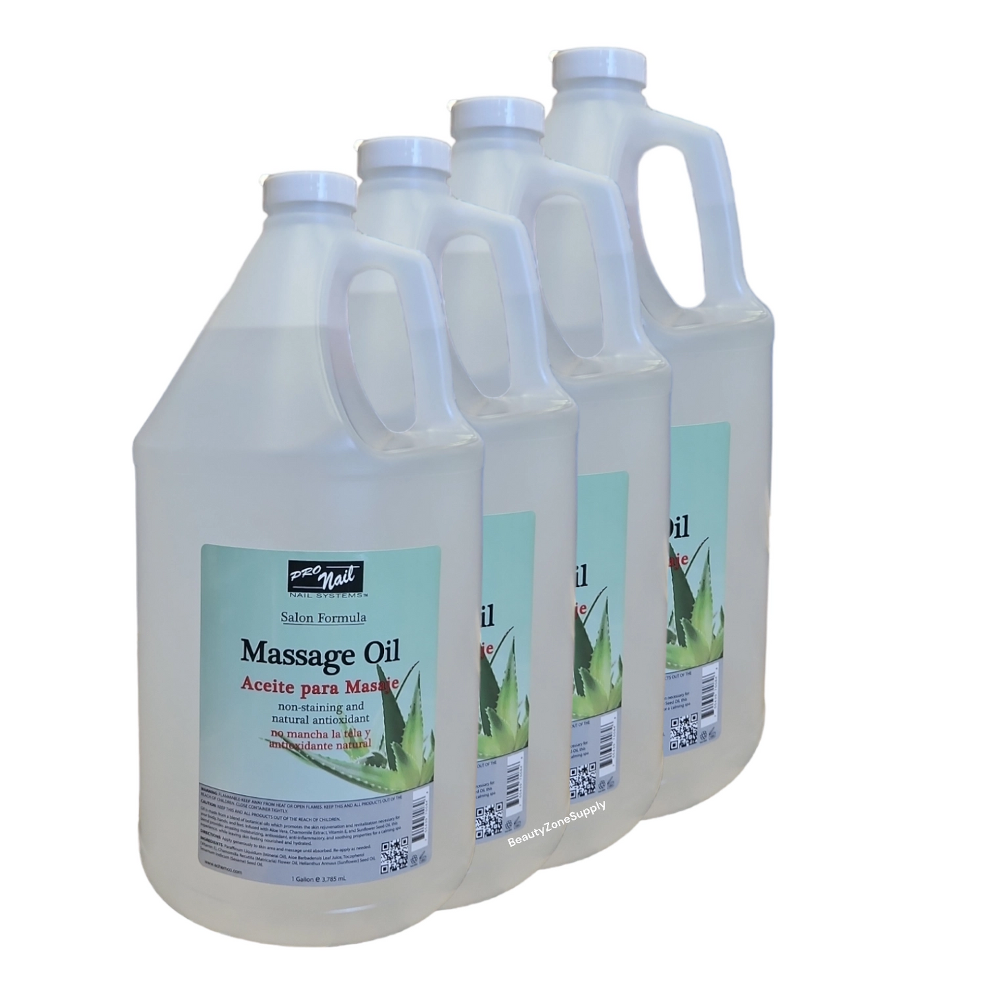ProNail Massage Oil Clear Case 4 Gallon