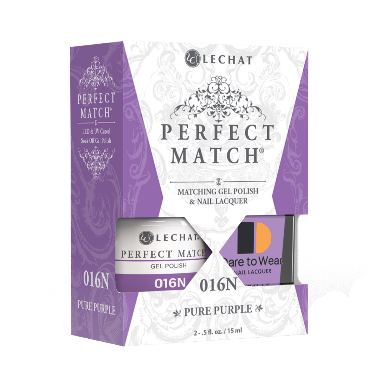 Lechat Perfect match Duo Gel & Lacquer Pure Purple PMS016N