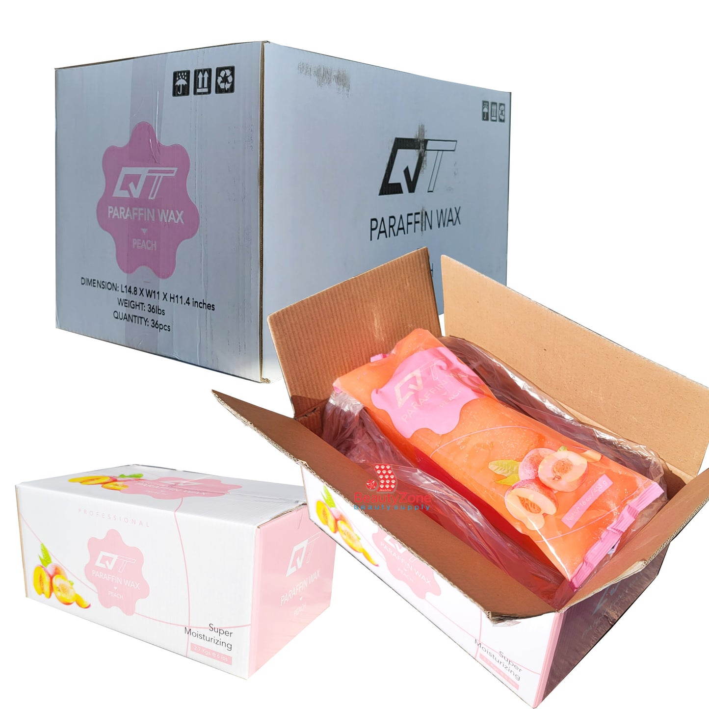 QT Paraffin Wax Peach - case of 36 lbs