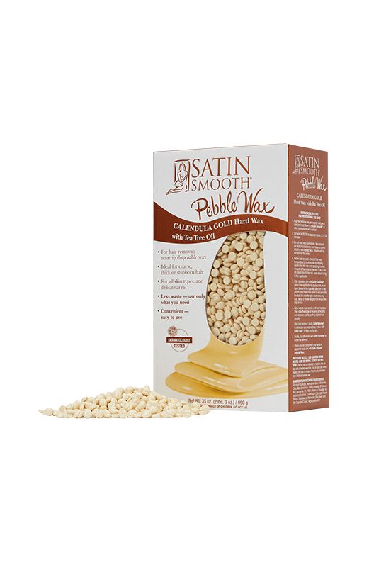 Satin Smooth Pebble Wax Calendula Gold w Tea Tree oil 35 oz #814202