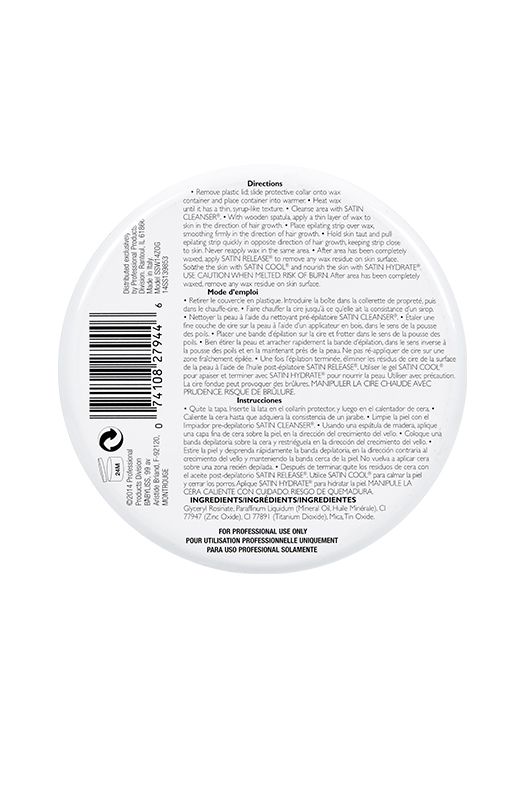 Satin Smooth Soft Wax Zinc Oxide Wax 14 oz #814151