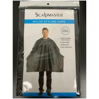 Scalpmaster Nylon Styling Cape 54 x 45 Velcro Black #3012-Beauty Zone Nail Supply