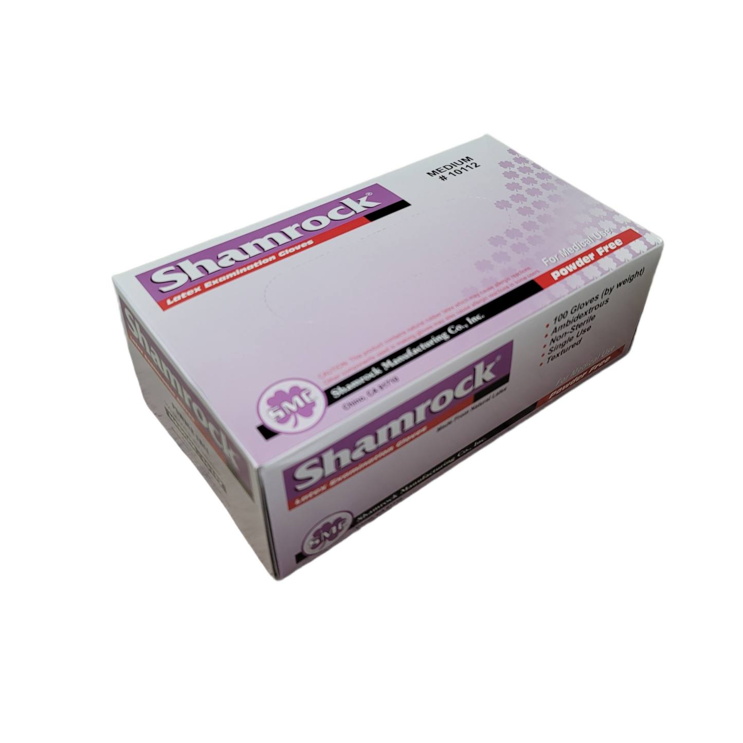 Shamrock Latex Examination Gloves powder free Medium