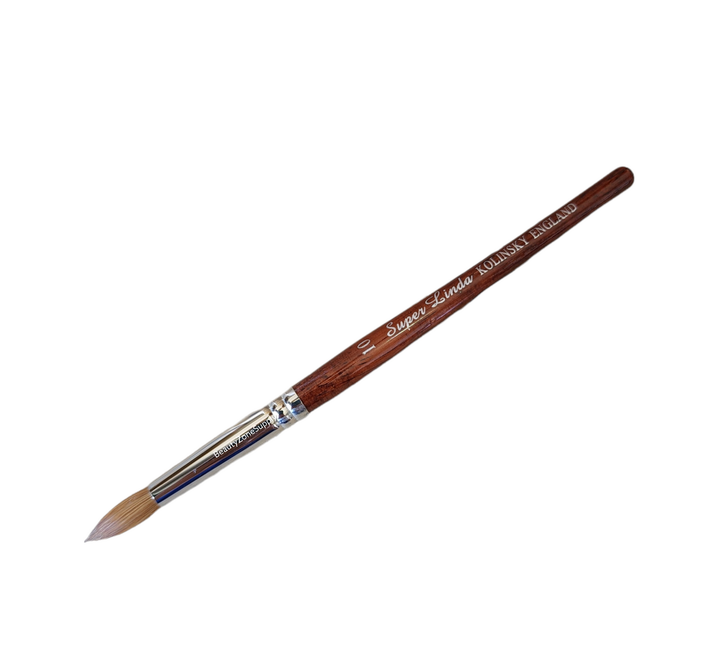 Super Linda kolinsky acrylic nail brush red wood size 10