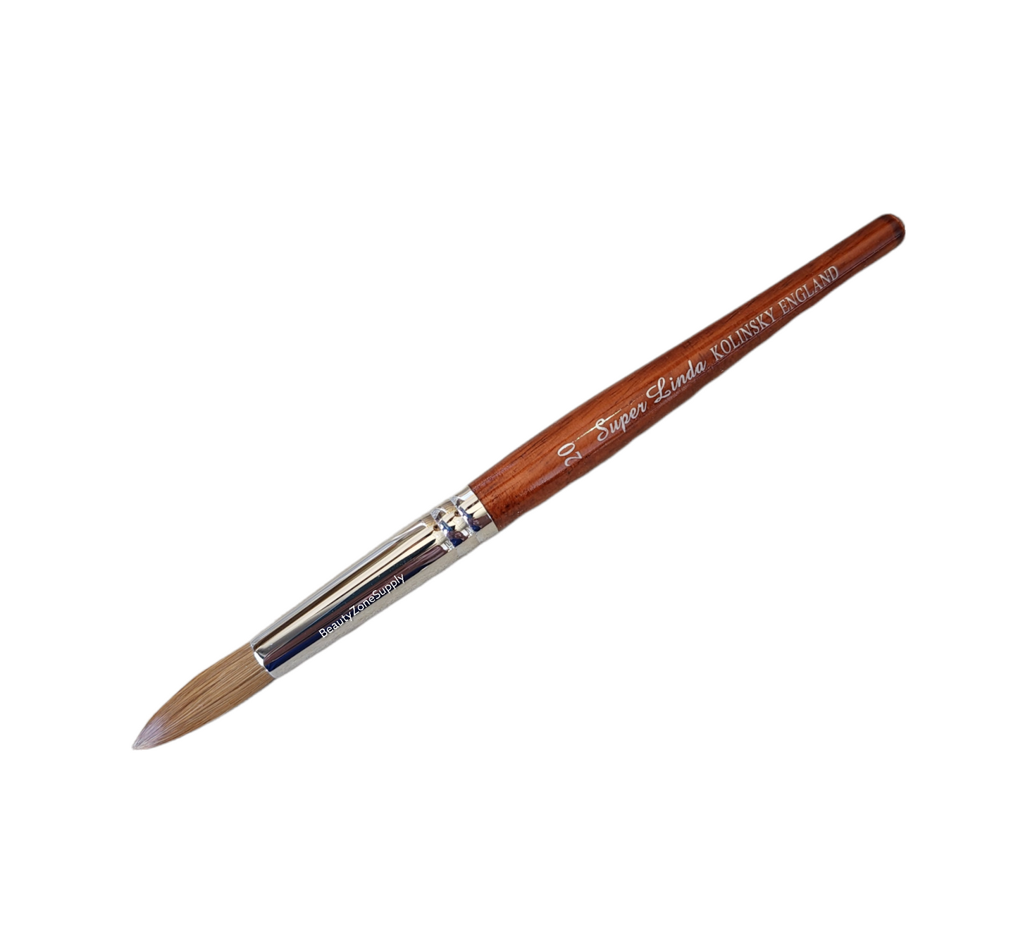 Super Linda kolinsky acrylic nail brush red wood size 20