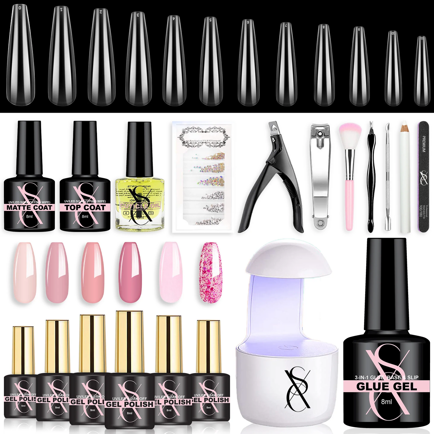 SxC Cosmetics Gel Extension Gel nail kit