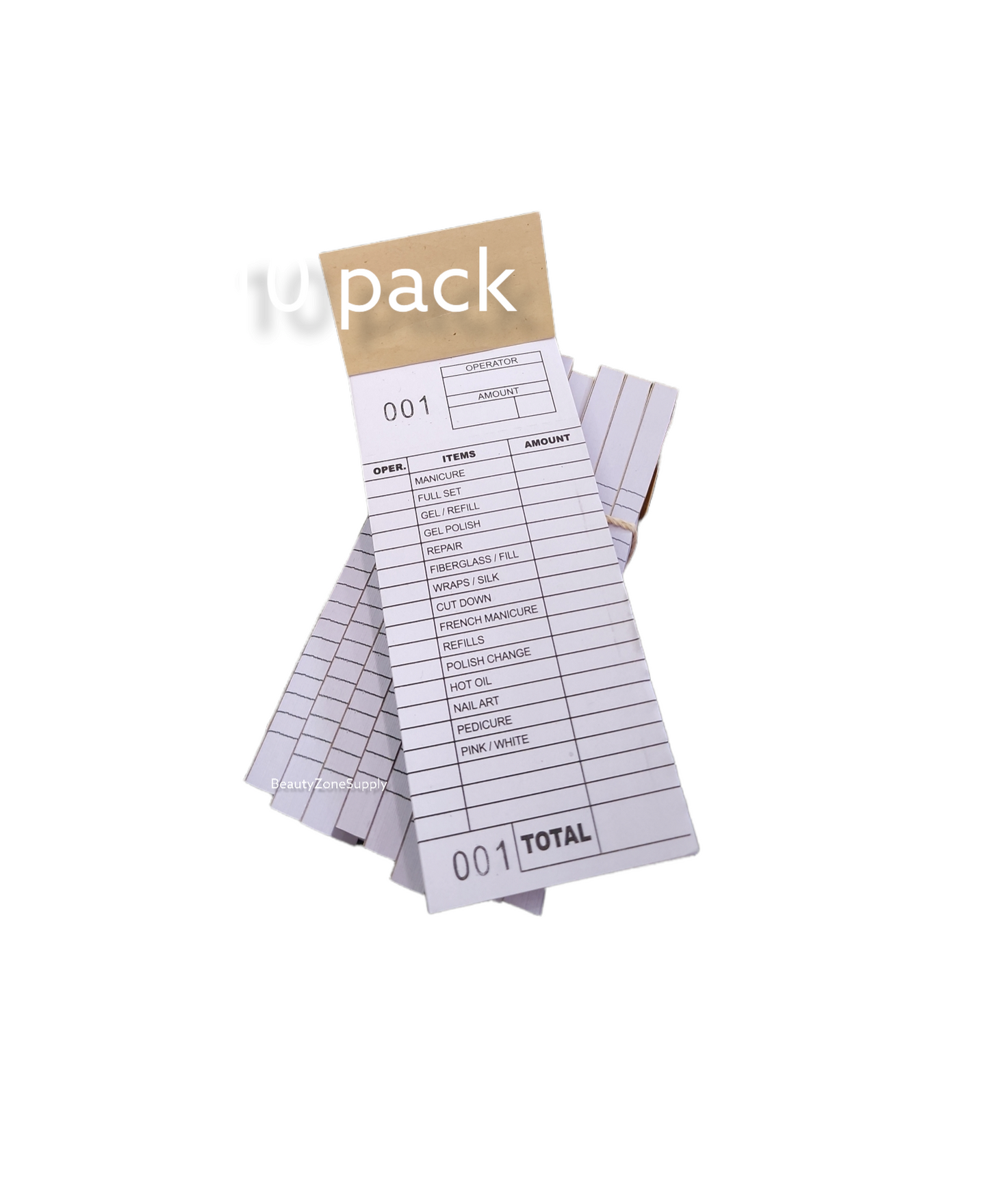 Ticket Book for Nail Salon 10 Pack