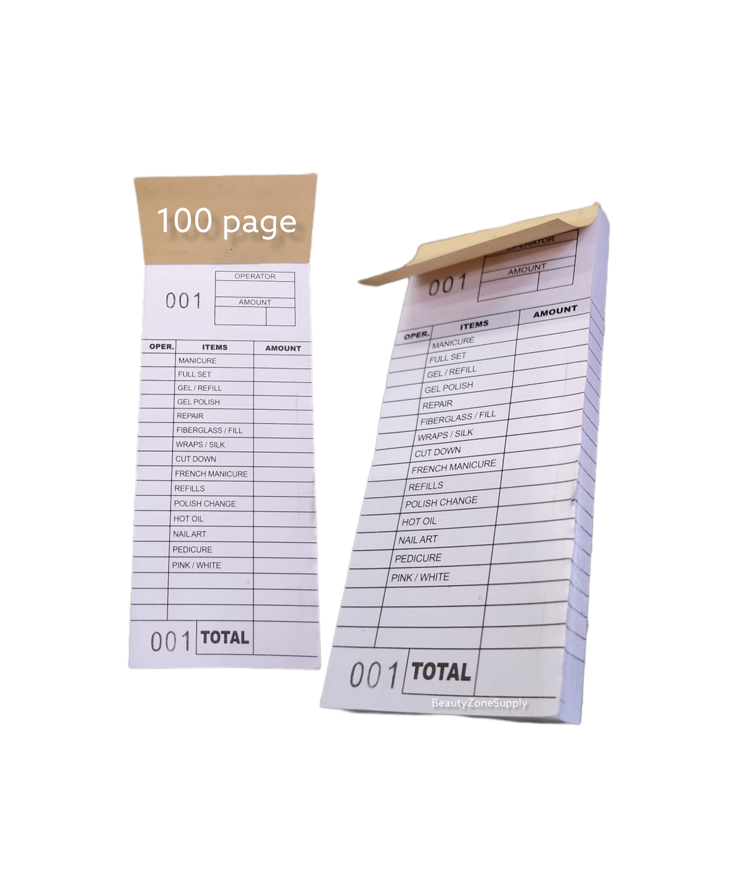 Ticket Book for nail salon 1 pack