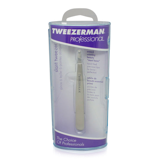 Tweezerman Slant Tweezer Classic Stainless Silver #1231-P-Beauty Zone Nail Supply