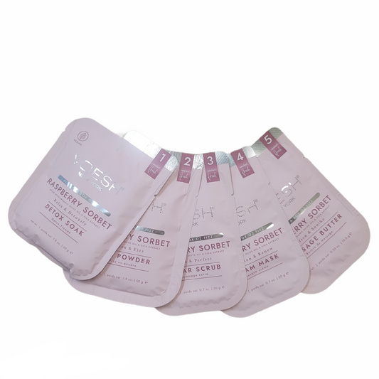 VOESH 5 in 1 Step HQ O2 Fizz Pedi Raspberry Sorbet Case 50 pack