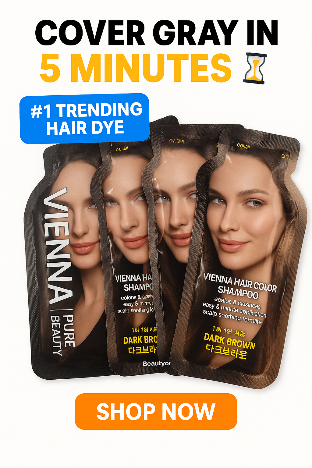 Dầu Gội Nhuộm Tóc Vienna Pure Beauty – Giải Pháp Che Phủ Tóc Bạc Siêu Tốc Tại Nhà!