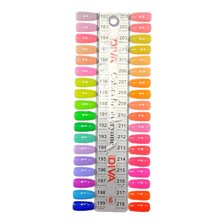 Diva Duo Gel Nail Polish & Nail Lacquer Color Chart #6