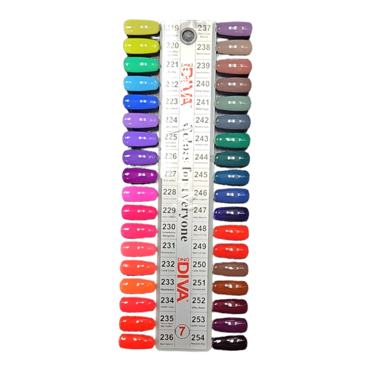 Diva Duo Gel Nail Polish & Nail Lacquer Color Chart #7